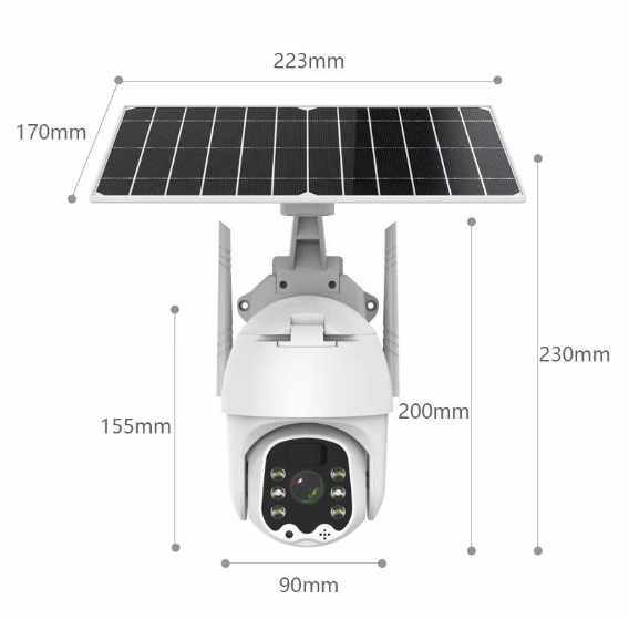Video kamera s solarnim panelom in baterijo