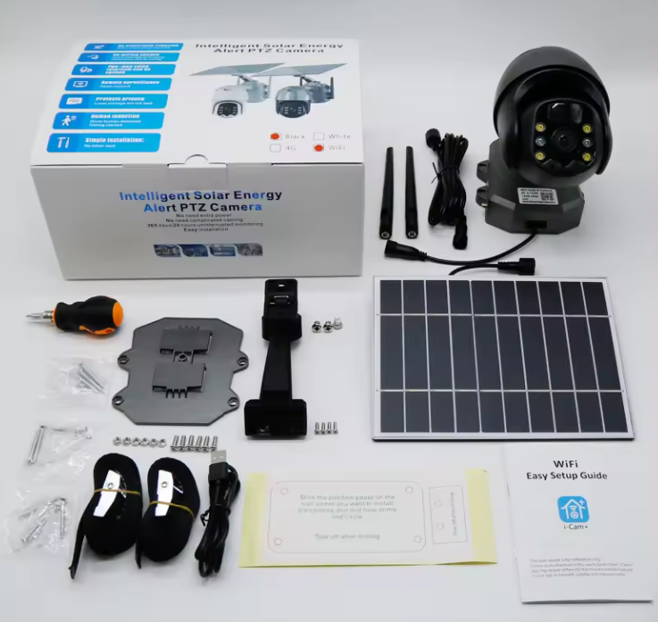 Video kamera s solarnim panelom in baterijo