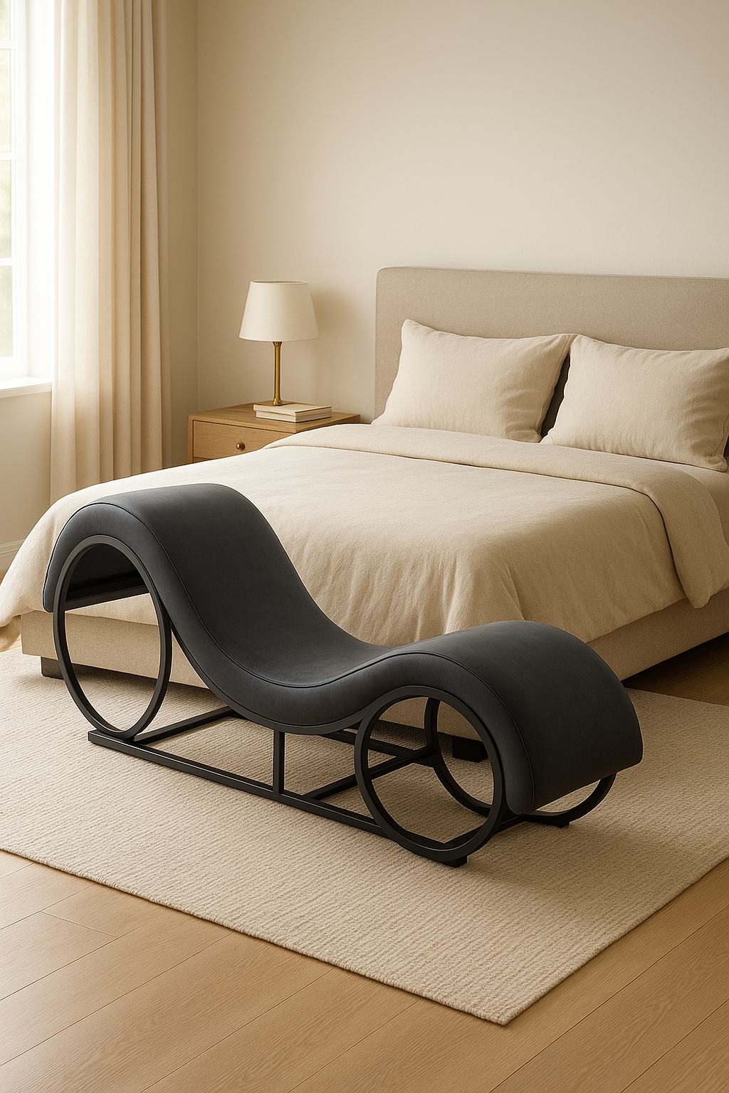 Ergonomski ležalnik Sensual Curve - Sex Sofa A176 (Črn)