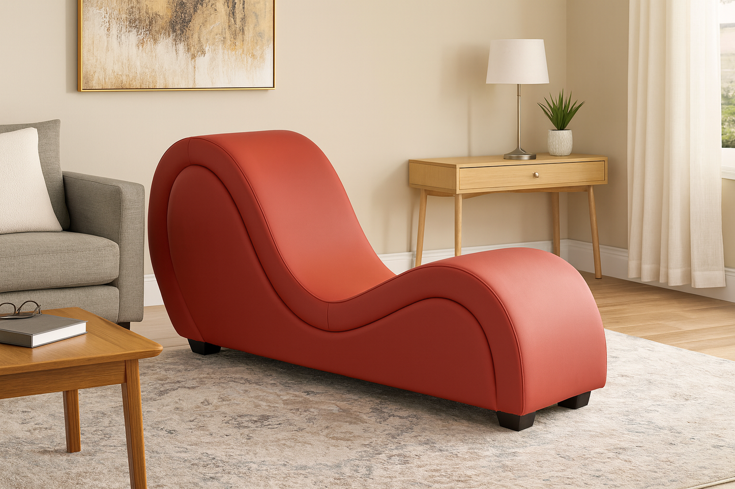Ergonomic lounger Sensual Curve - Sex Sofa A125D (Red)