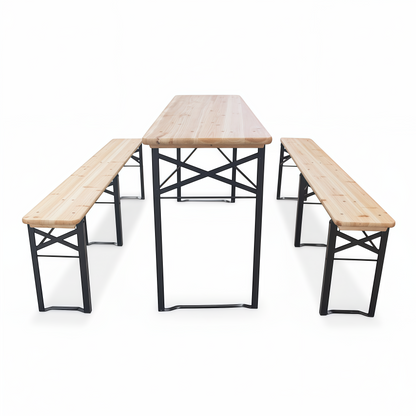 Gasilska miza z dvema klopema komplet – dimenzija 180 x 60 x 76 cm